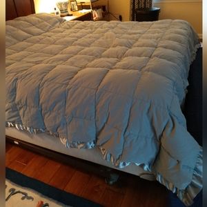 Restoration Hardware, blue ultimate down blanket, Queen